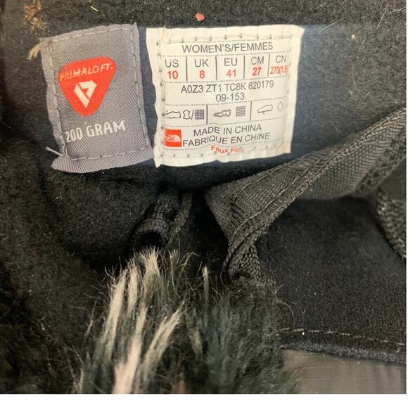 The North Face Women's Nuptse Purna SZ 10 Black Boots - Picture 2 of 6